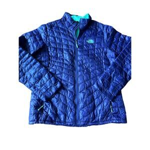 The North Face thermoball eco puffer jacket size womens large purple